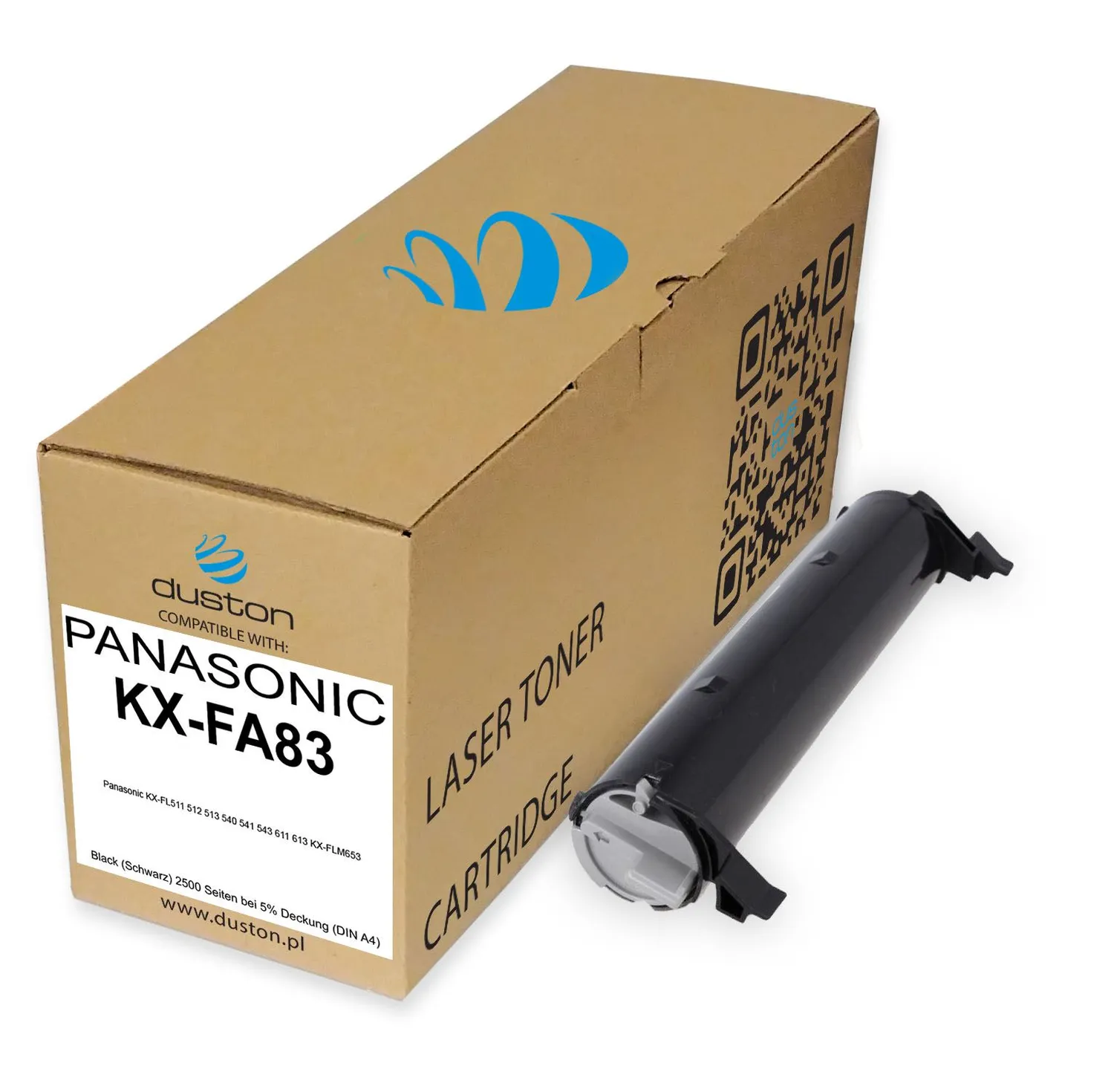 Duston KXFA83 KX-FA83 Toner Schwarz 2er-Pack kompatibel