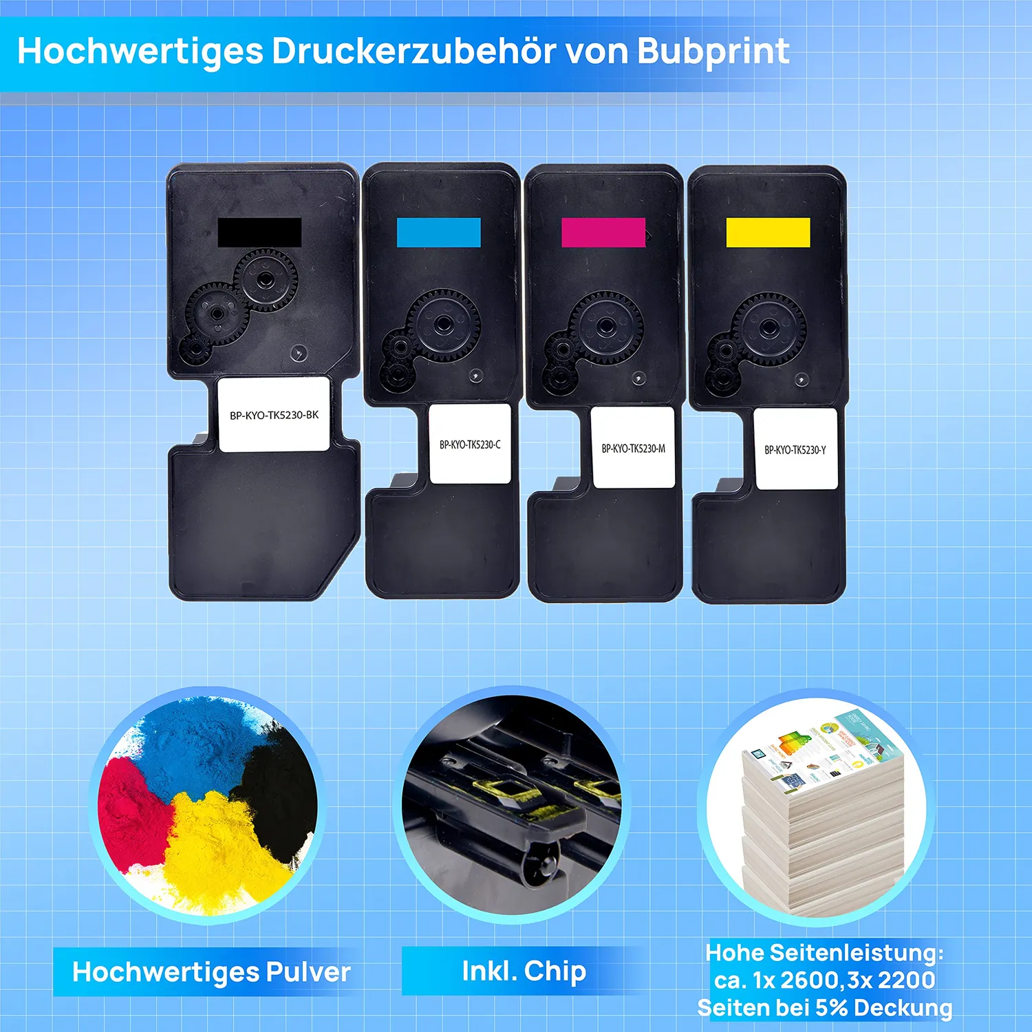 Bubprint TK-5230 Toner CMYK 4er-Pack kompatibel