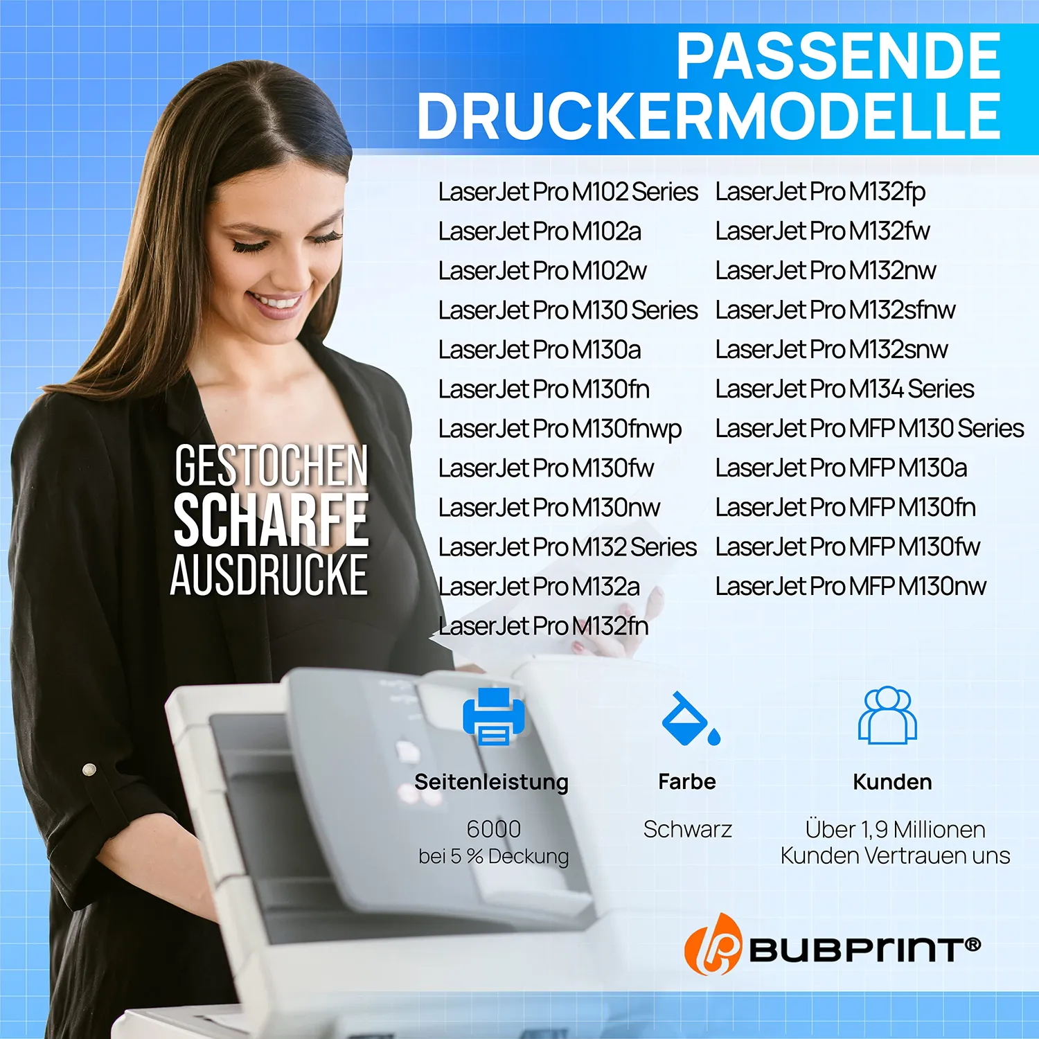 Bubprint 17A CF217A Toner Schwarz XXL 6.000 Seiten