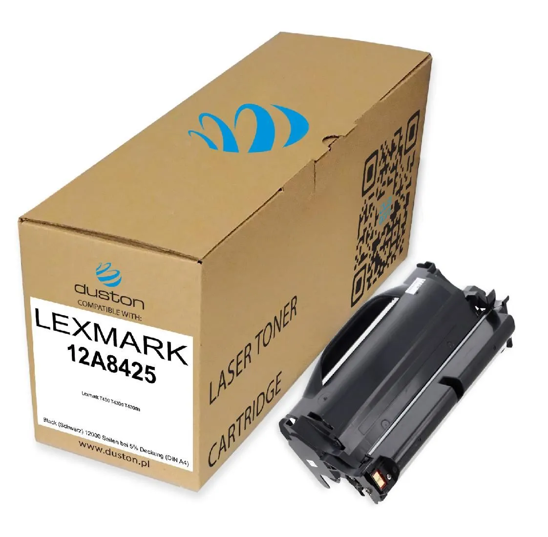 Duston 12A8425 Toner Schwarz 2er Pack Lexmark