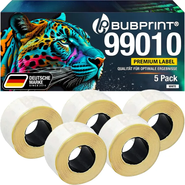 Bubprint Dymo 99010 S0722370 Etiketten 28 x 89 mm weiß