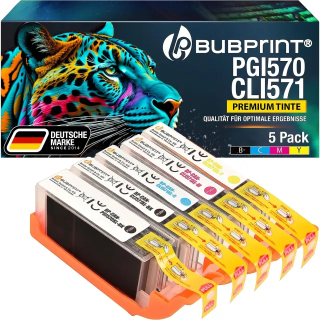 Bubprint PGI-570 CLI-571 XL Druckerpatronen kompatibel