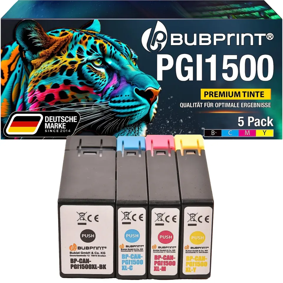 Bubprint Canon PGI-1500XL Druckerpatronen kompatibel