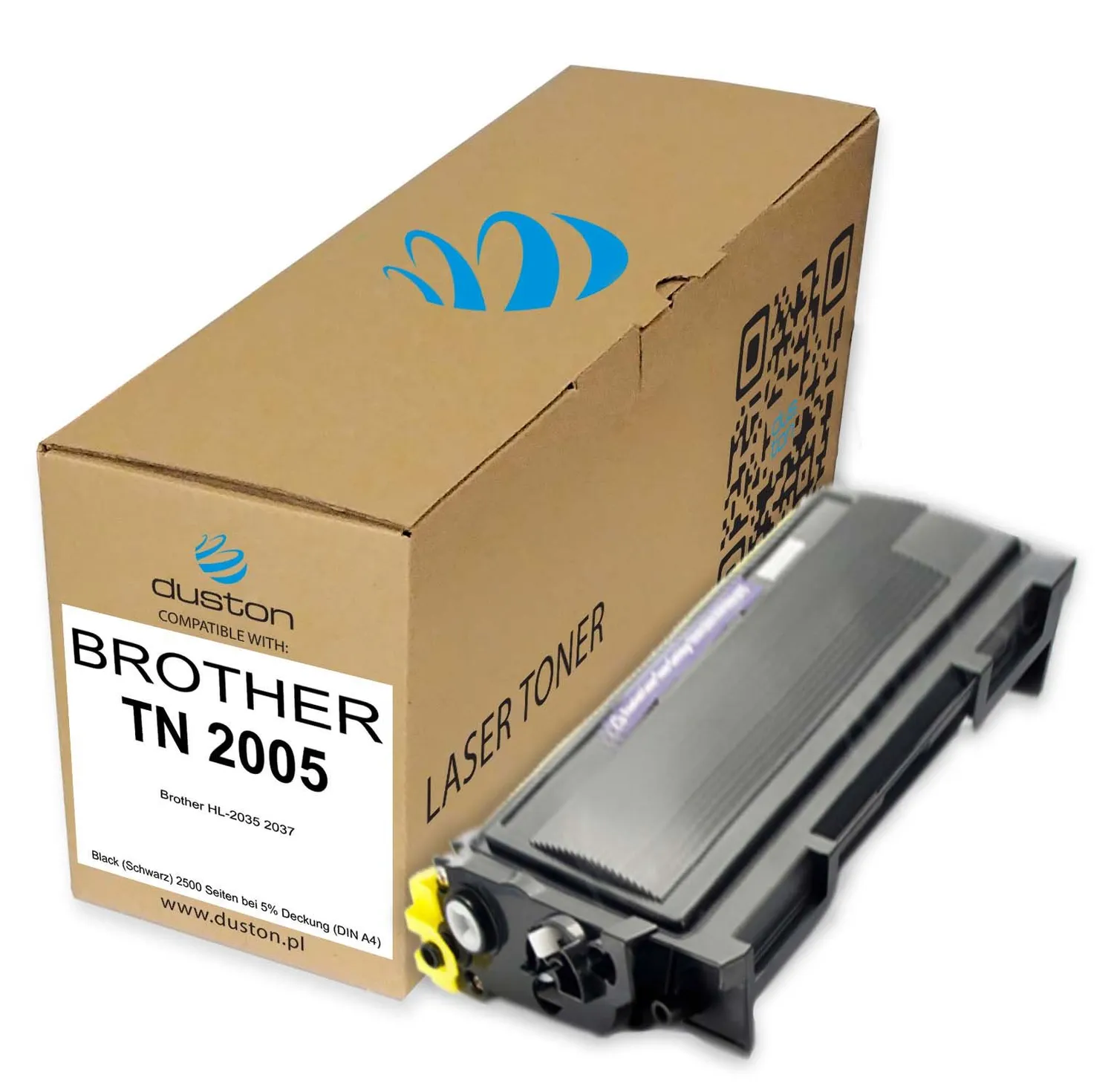 Duston TN2005 TN2000 Toner Schwarz Doppelpack kompatibel