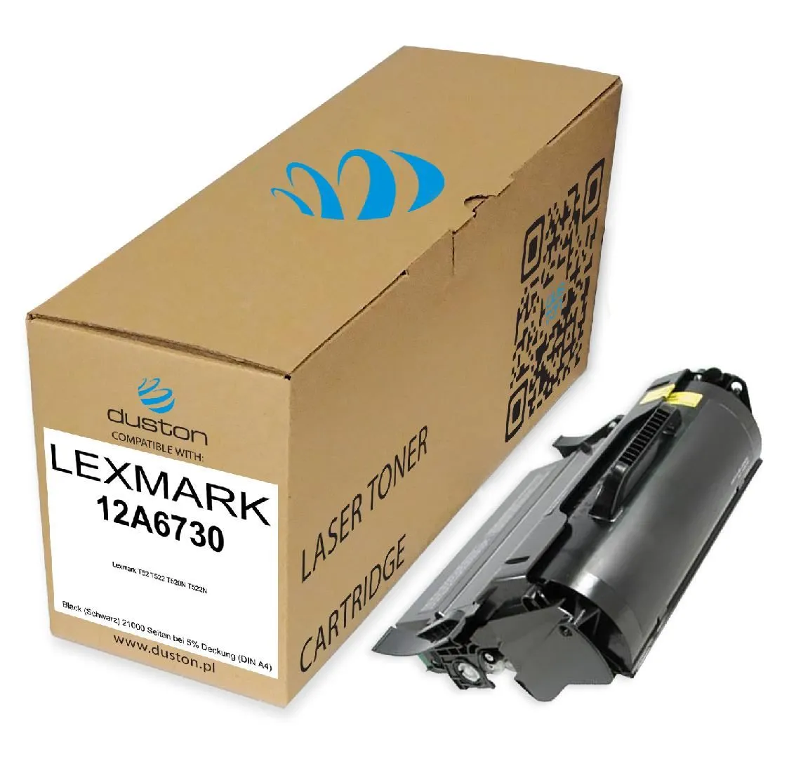 Duston 12A6730 12A6835 Toner Schwarz 2er-Pack für Lexmark