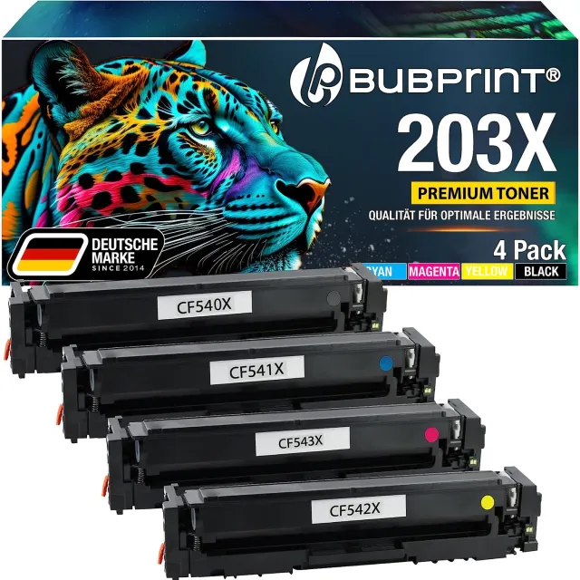 Bubprint 203X 203A Toner 4er Pack hohe Reichweite