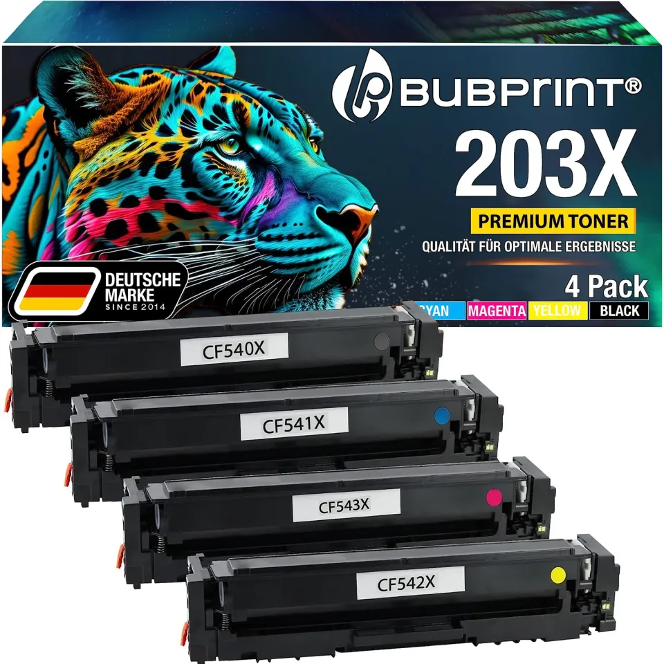 Bubprint 203X 203A Toner 4er Pack hohe Reichweite