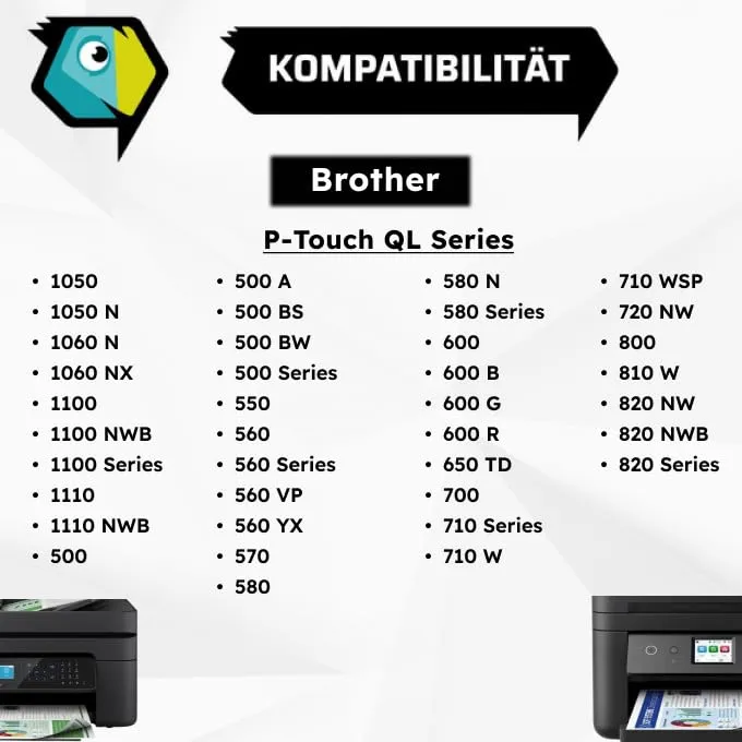 Inkadoo DK-22210 Etiketten weiß kompatibel