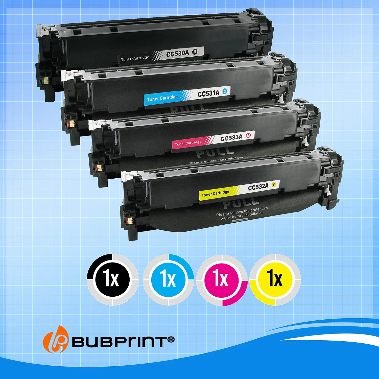 Bubprint HP 304A Toner Multipack kompatibel CMYK