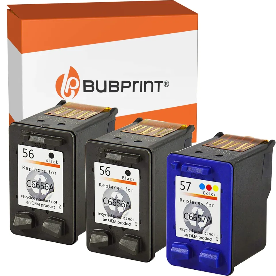 Bubprint HP 56 57 Druckerpatronen 3er-Pack kompatibel