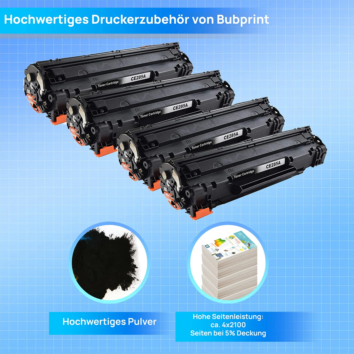 Bubprint 85A CE285A Tonerkartuschen Schwarz Laser