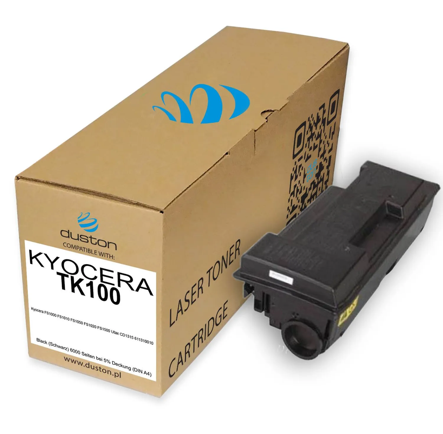 Duston TK100 TK-100 Toner Schwarz Doppelpack kompatibel