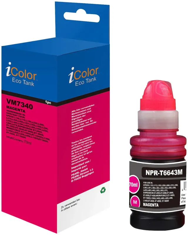 iColor T664340 Nachfülltinte Magenta 664-Serie 9000 Seiten