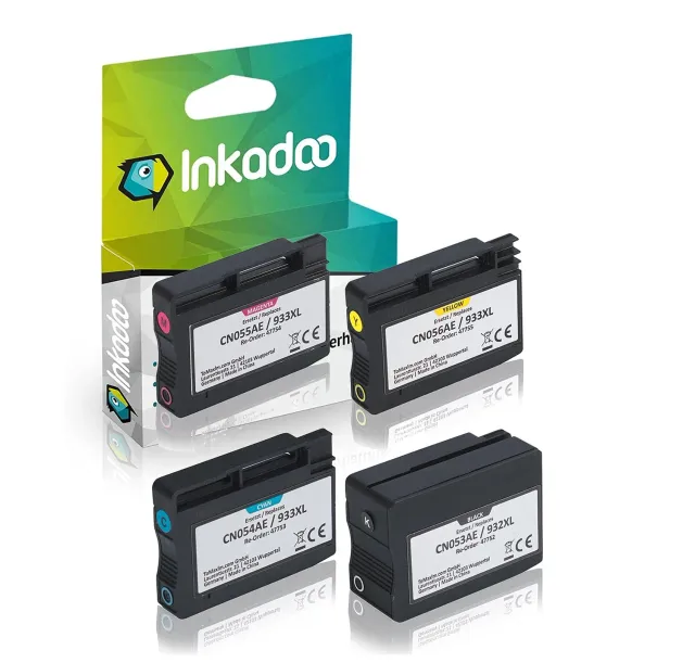 Inkadoo CN056AE 933XL Schwarz Tintenpatrone kompatibel 4600 Seiten