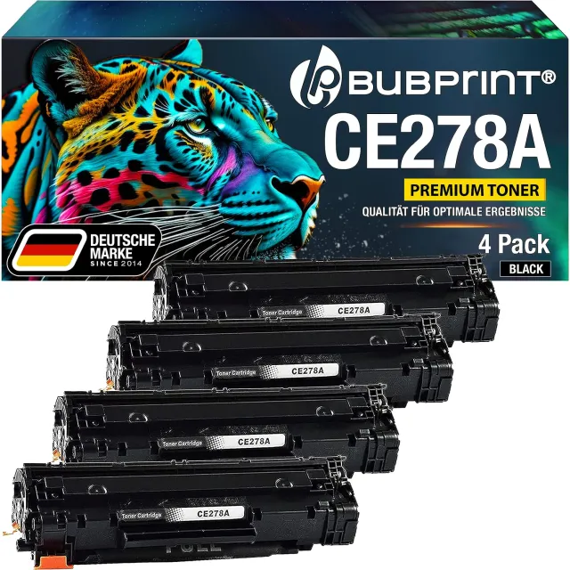 Bubprint 78A CE278A Toner 4er Pack Schwarz 8400 Seiten