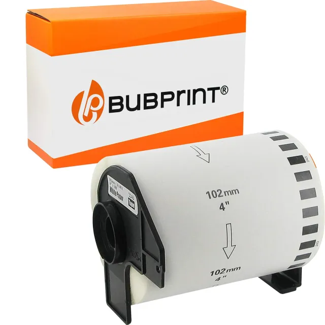 Bubprint DK-22243 Etikettenrolle weiß 102mm x 30,48m kompatibel