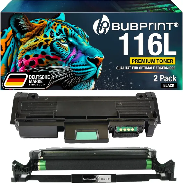 Bubprint MLT-D116L MLT-R116 Toner Trommel Set kompatibel