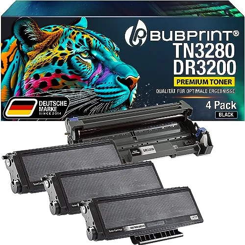 Bubprint TN-3280 DR-3200 Toner-Trommel-Set Schwarz 4-teilig