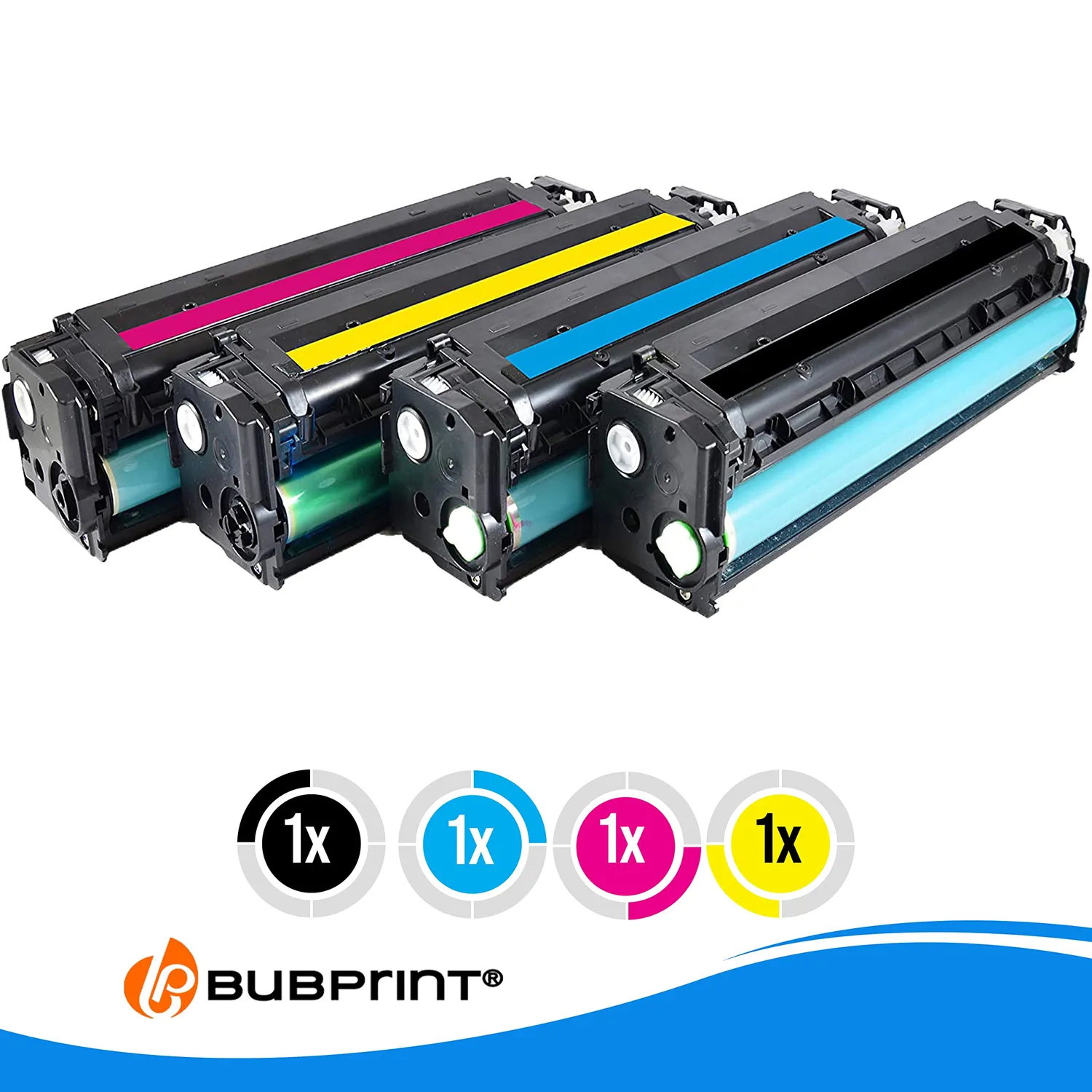 Bubprint HP 131A 131X Toner 4er-Pack Schwarz Cyan Magenta Gelb