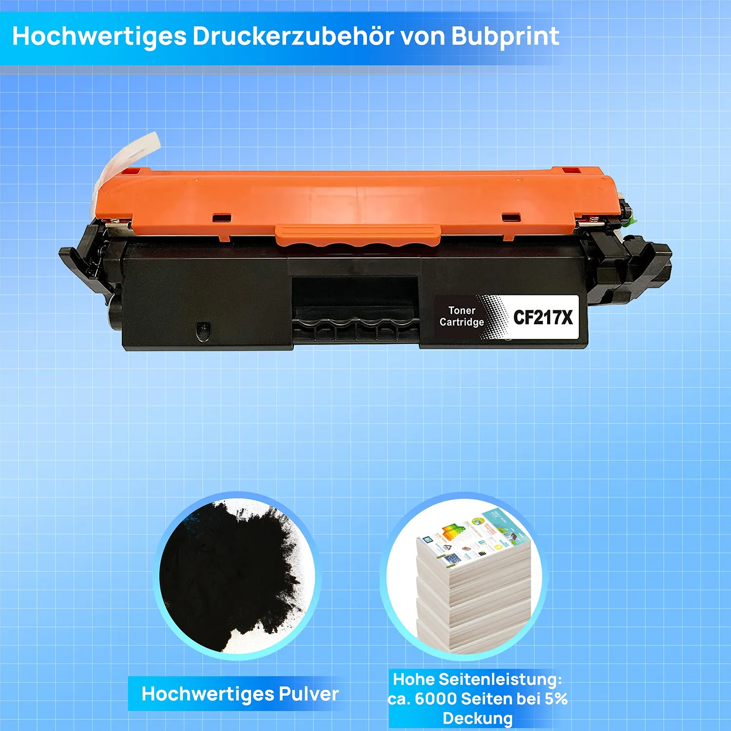 Bubprint 17A CF217A Toner Schwarz XXL 6.000 Seiten
