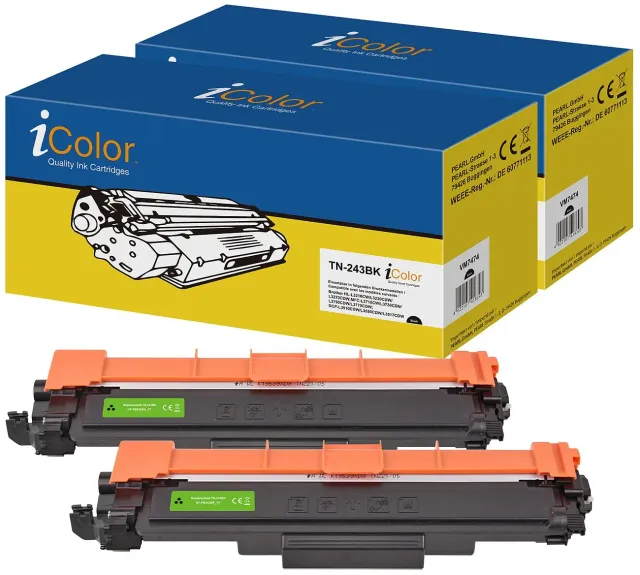 iColor TN-243BK Toner 2er-Set Schwarz kompatibel