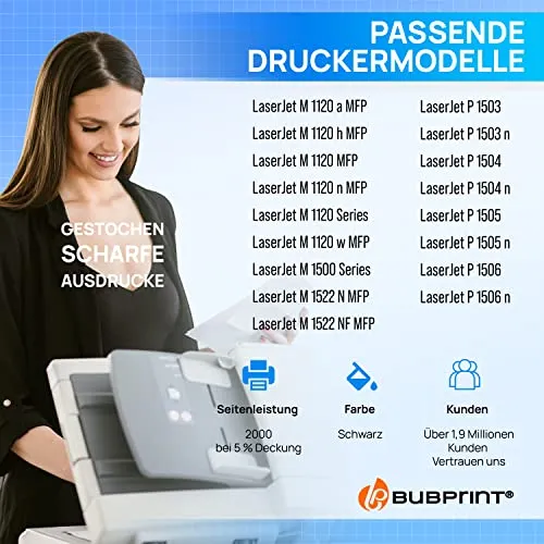Bubprint HP 36A CB436A Toner Schwarz kompatibel
