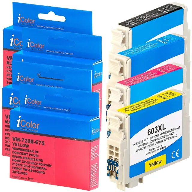 iColor C13T03A24010 603XL Tintenpatronen 4er kompatibel