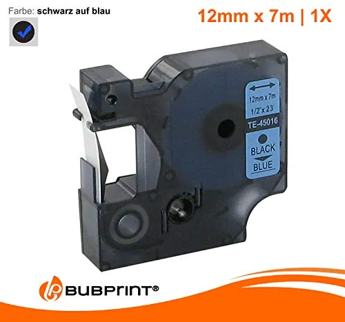 Bubprint 45016 S0720560 Schriftband Schwarz auf Blau