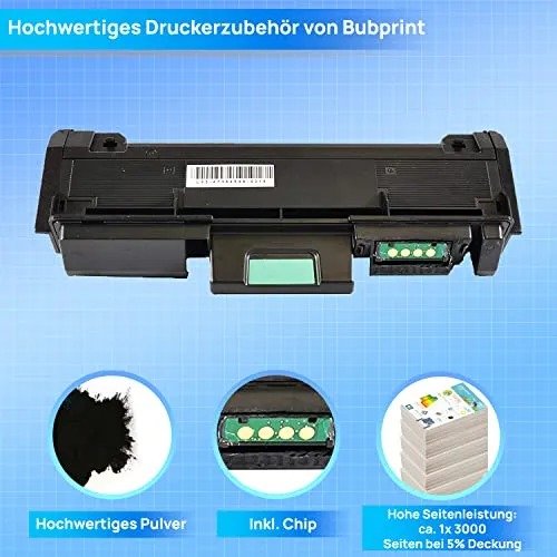 Bubprint D116 Toner kompatibel mit Samsung MLT-D116L Schwarz