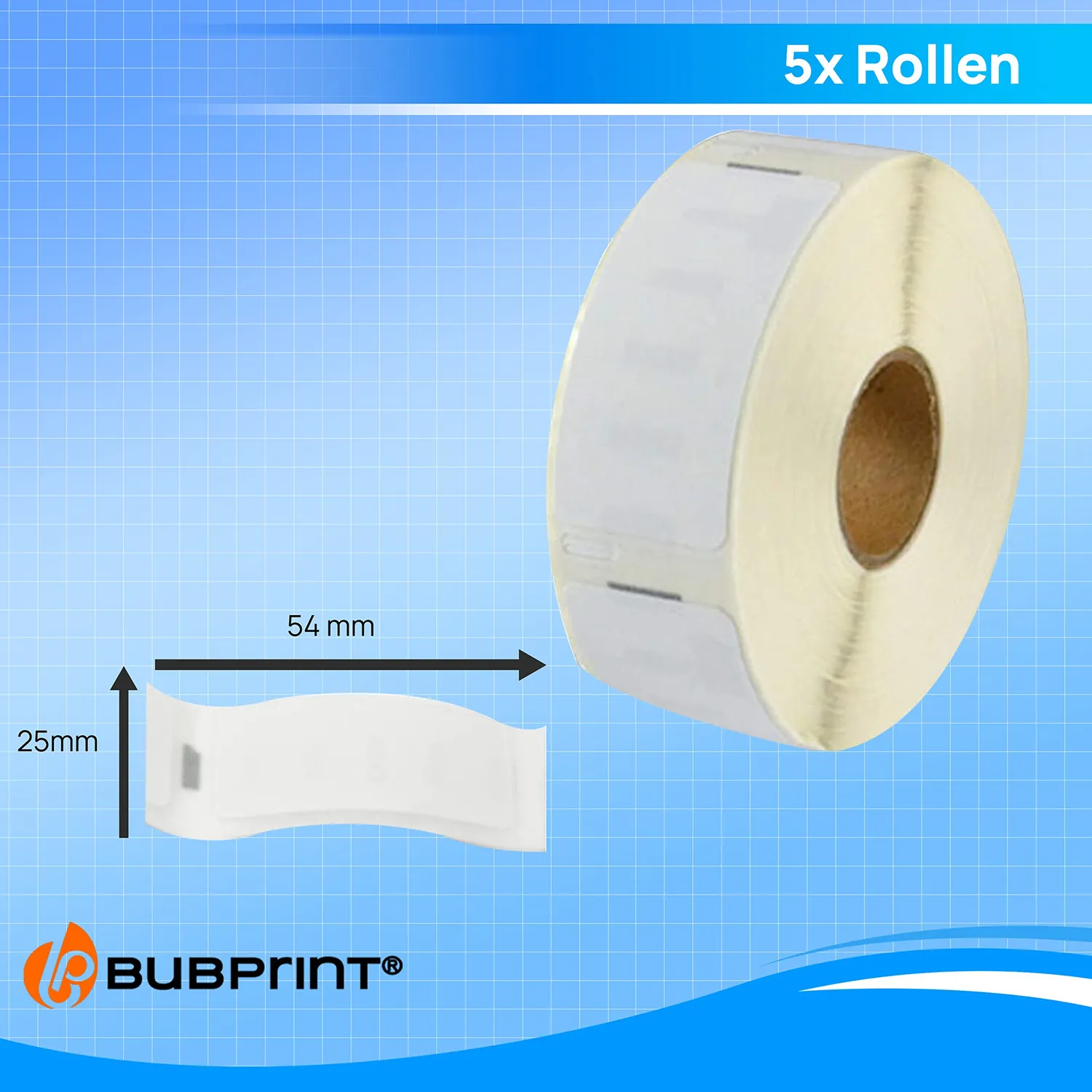 Bubprint 11352 Etiketten 25x54mm Weiß kompatibel