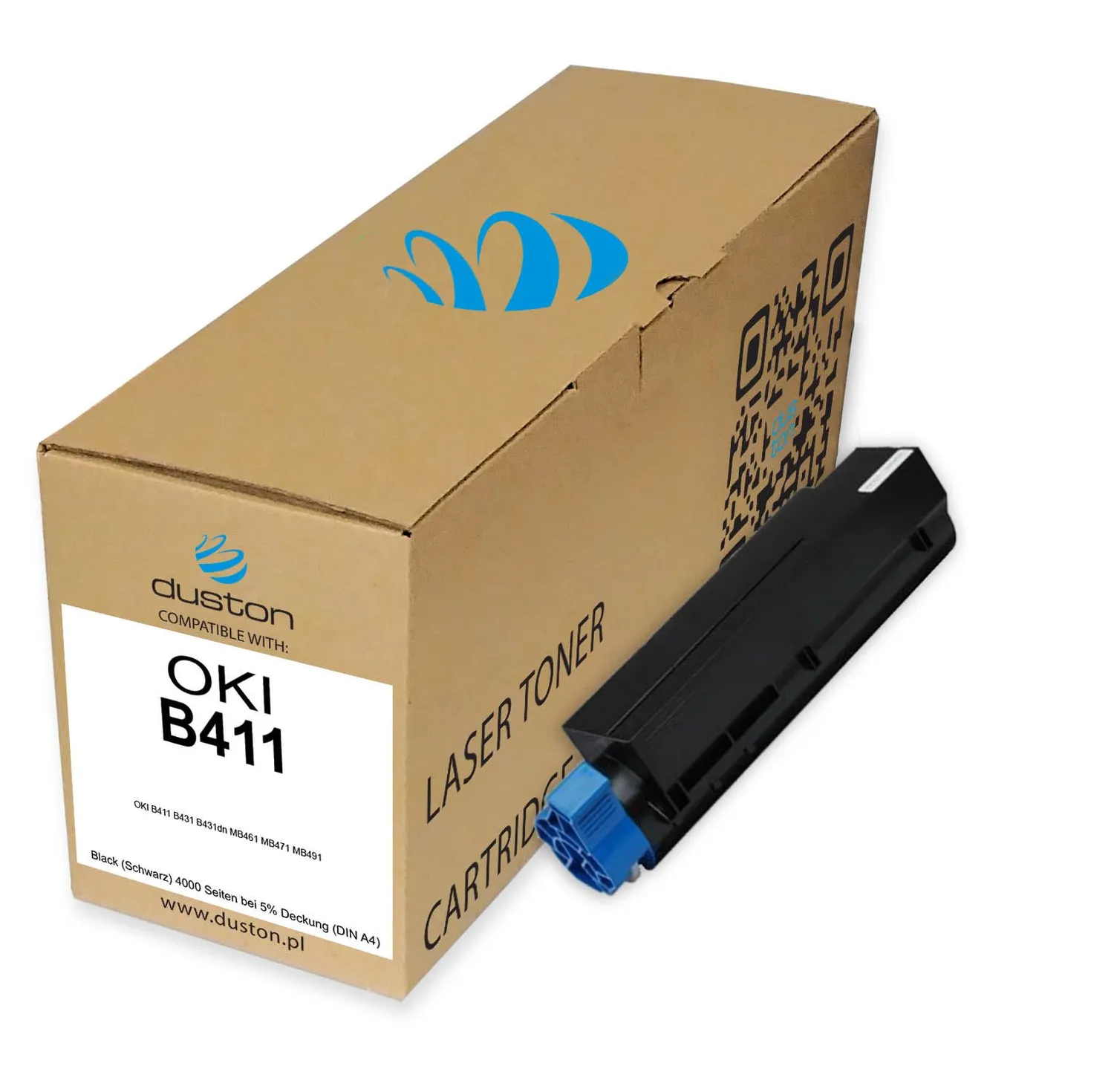 Duston B411 44574702 Toner Schwarz kompatibel
