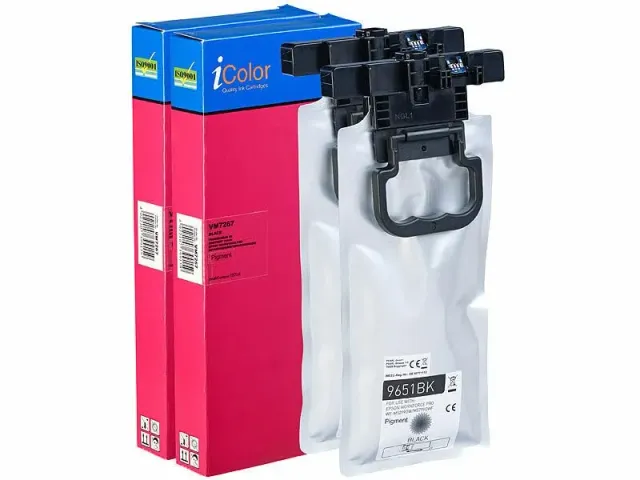 iColor T9651 Tintenpatrone Schwarz 2er-Pack XL