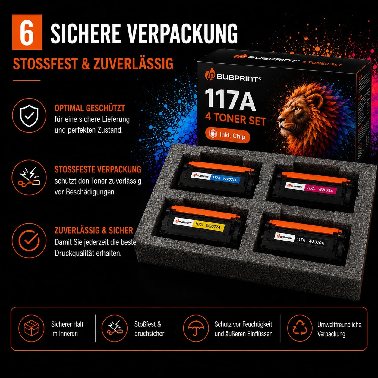 Bubprint 117A Toner 4er Set kompatibel hohe Ergiebigkeit