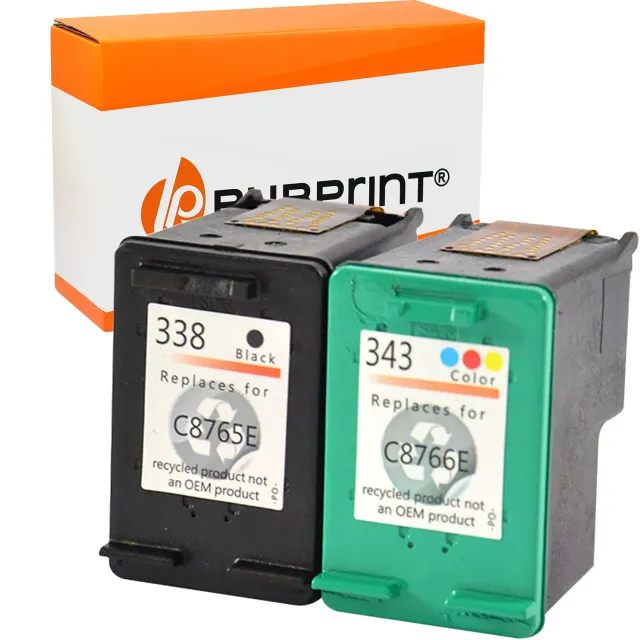 Bubprint HP 338 343 Druckerpatronen 2er-Pack kompatibel