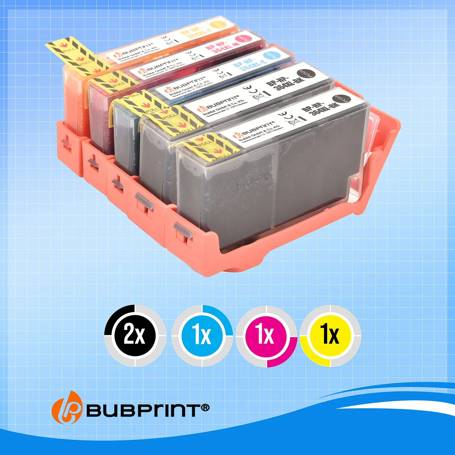 Bubprint 364XL Druckerpatronen 5er Pack kompatibel für HP