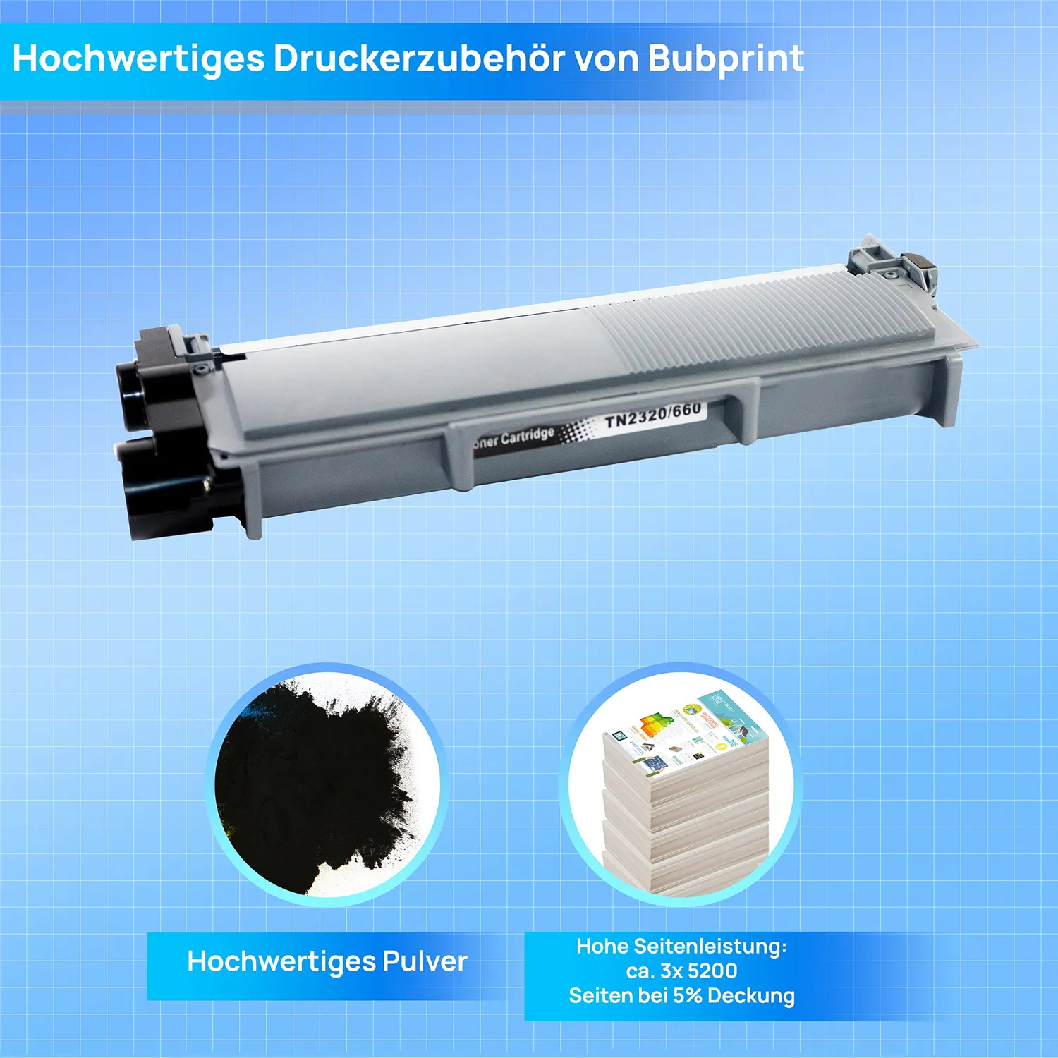Bubprint TN-2320 XXL TN-2310 Toner Schwarz 3er Pack kompatibel