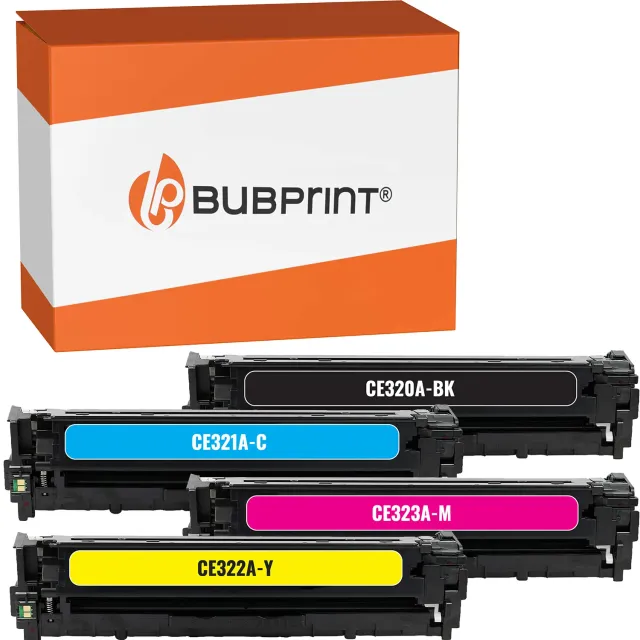 Bubprint 128A Toner Multipack CMYK für HP