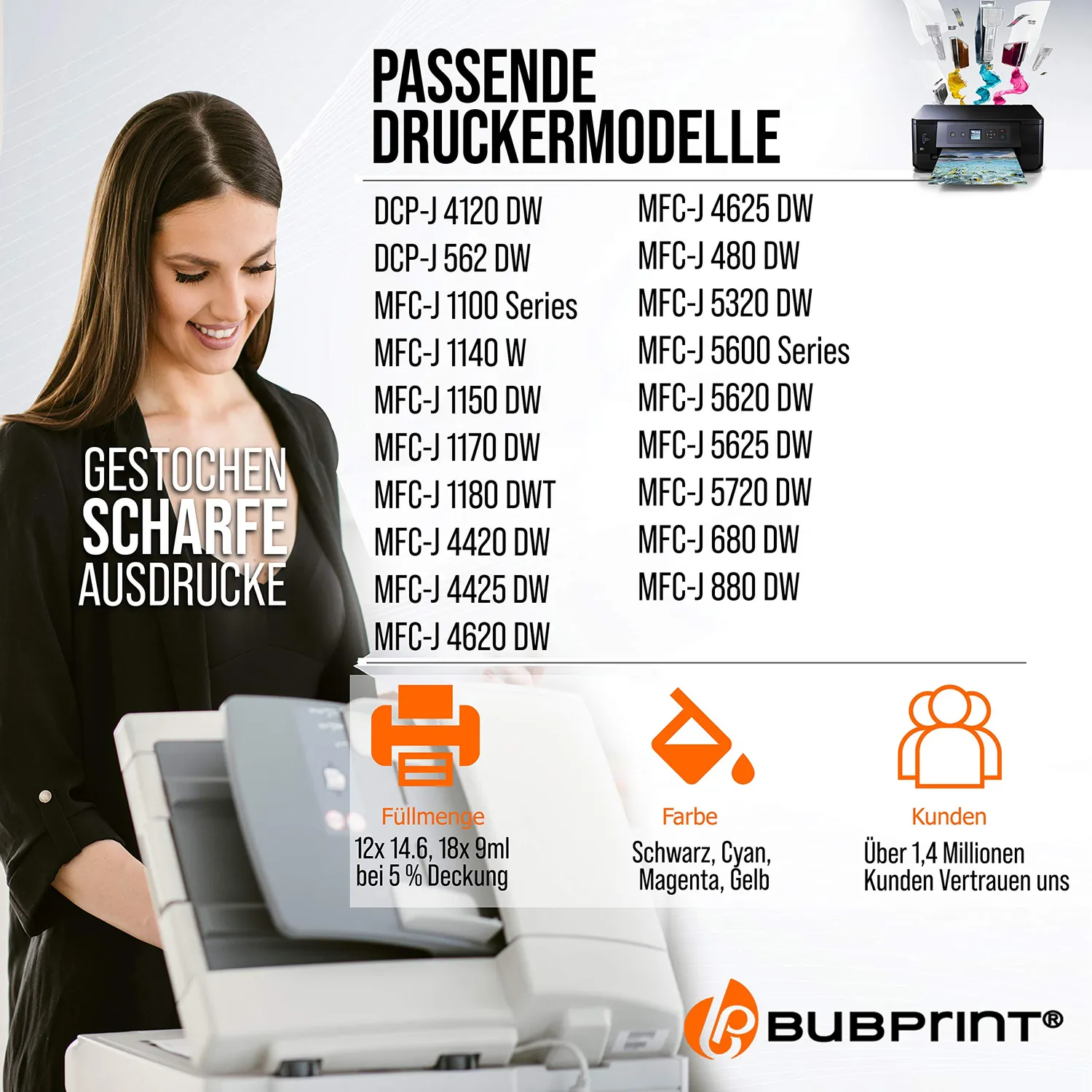 Bubprint LC223 LC225 LC227 Druckerpatronen 30er Set kompatibel