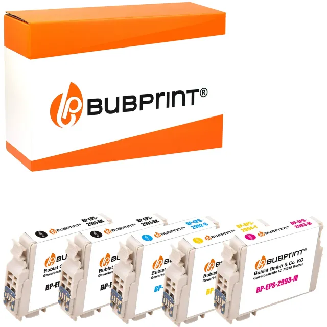 Bubprint 29XL Druckerpatronen 5er Pack für Epson kompatibel