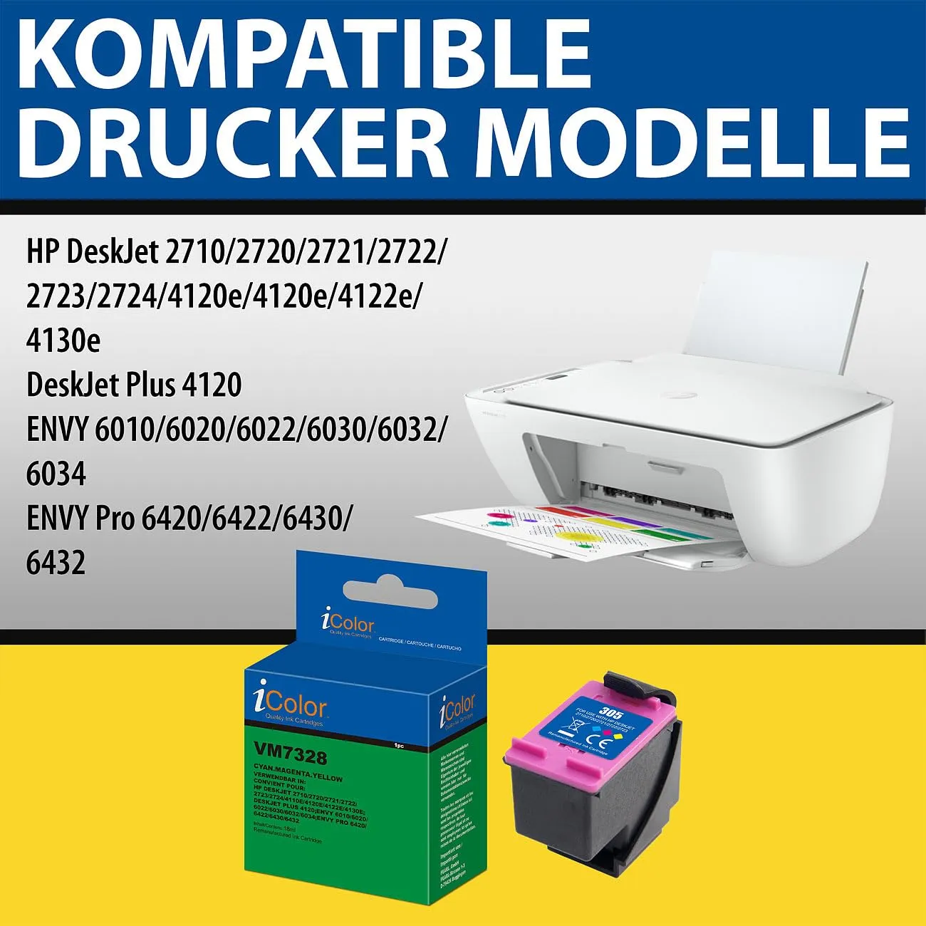 iColor 305XL Tintenpatrone kompatibel HP Envy