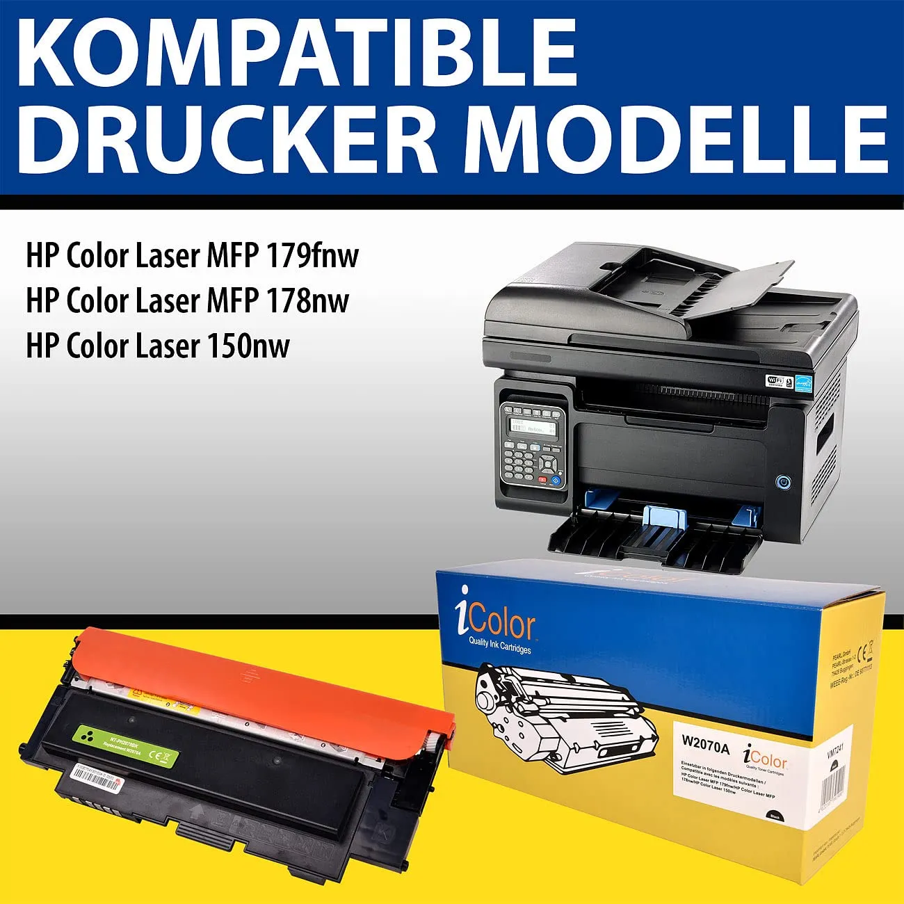 iColor 117A W2070A Toner Black 2er-Set für HP Laser