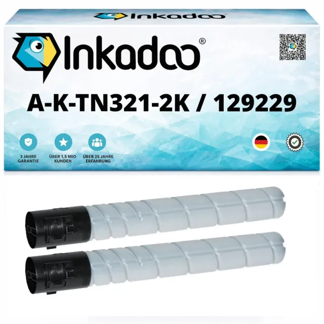 Inkadoo TN-321 A33K150 Toner Schwarz 2er Pack kompatibel