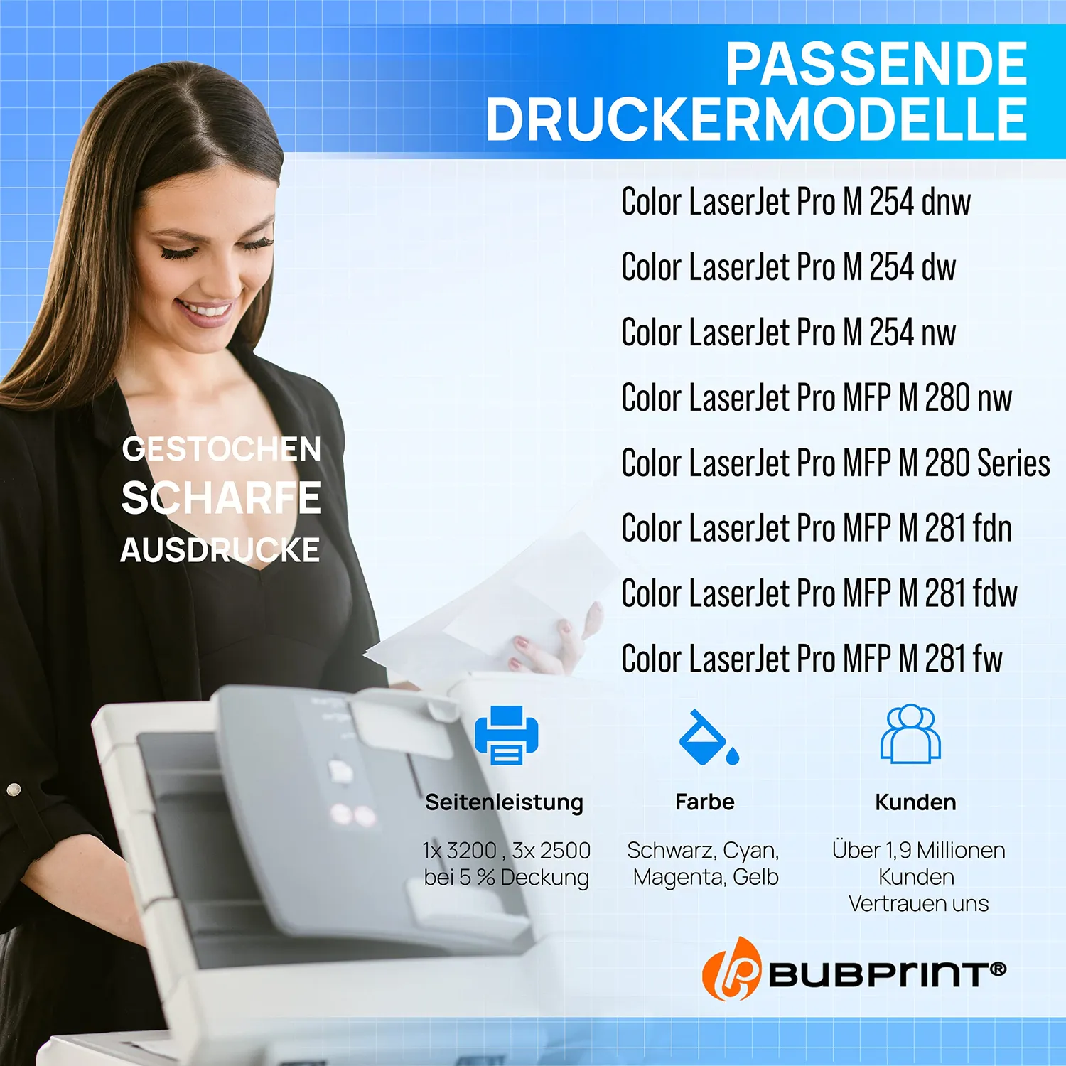 Bubprint 203X 203A Toner 4er Pack hohe Reichweite