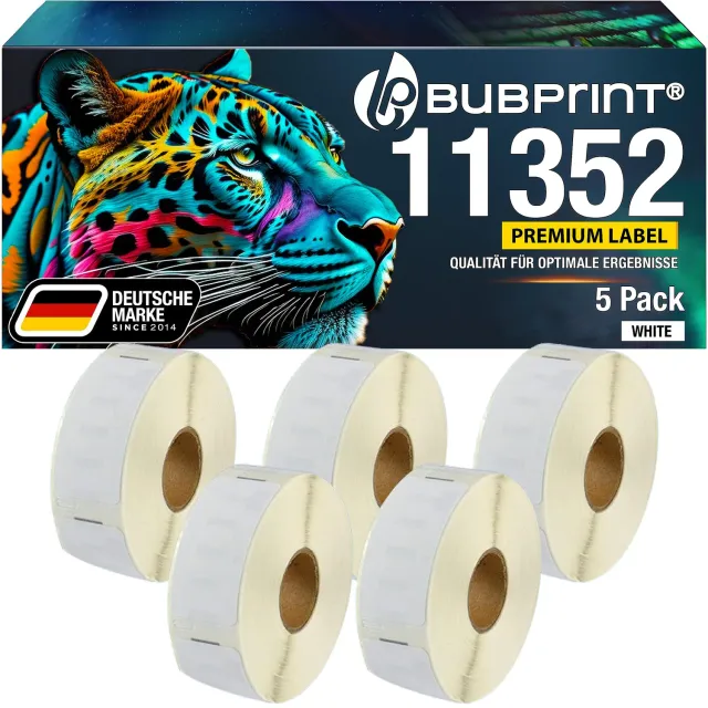 Bubprint 11352 Etiketten 25x54mm Weiß kompatibel