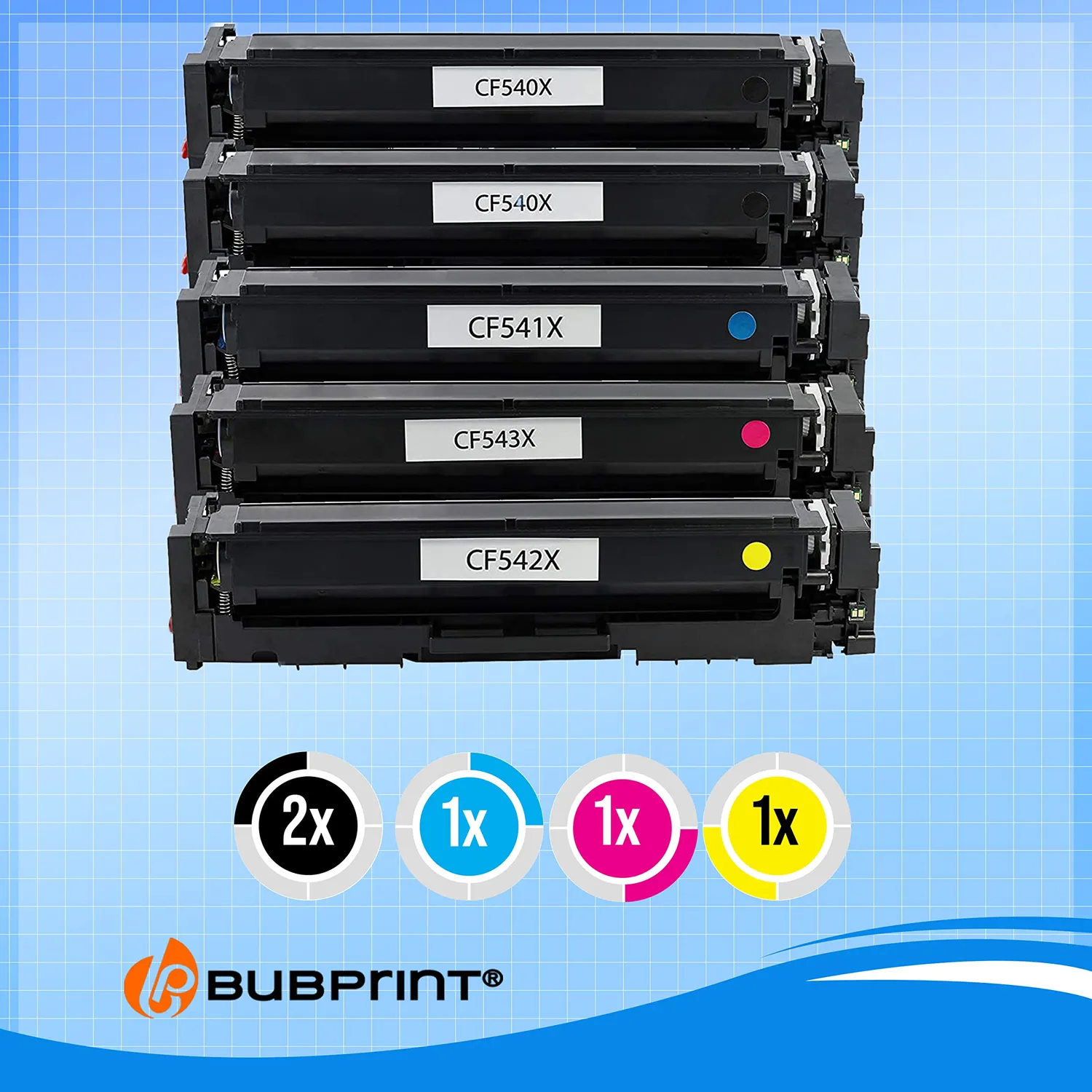 Bubprint 203X CF540X Toner 5er Multipack kompatibel