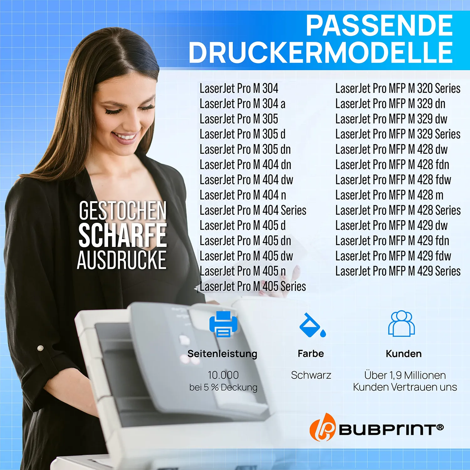 Bubprint CF259X 59X Toner Schwarz 10000 Seiten ohne Chip