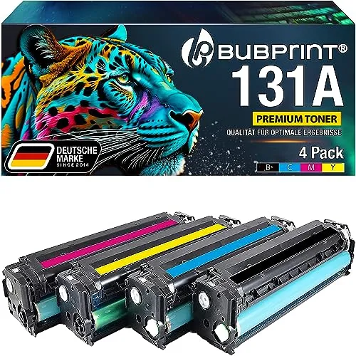 Bubprint HP 131A 131X Toner 4er-Pack Schwarz Cyan Magenta Gelb