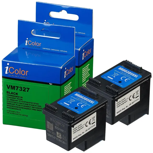 iColor 305XL Tintenpatrone Schwarz 2er-Set kompatibel