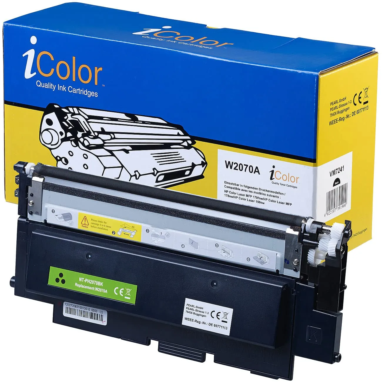 iColor 117A W2070A Toner Black 2er-Set für HP Laser