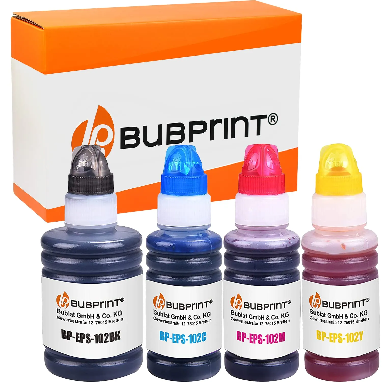 Bubprint 102 Tintenflaschen EcoTank Multipack kompatibel